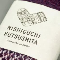 Nishiguchi Kutsushita Wool Jacquard Socks Good Purple