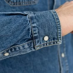 3sixteen Crosscut Western Stonewashed Denim Shirt NEW ARRIVALS