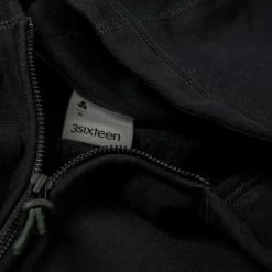 3sixteen Heavyweight Zip Hoody Black
