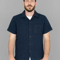 3sixteen Vacation Shirt Overdye Jacquard Black NEW ARRIVALS