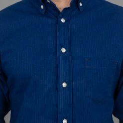 3sixteen Long Sleeve Button Down Indigo Sashiko NEW ARRIVALS