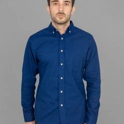 3sixteen Long Sleeve Button Down Indigo Sashiko NEW ARRIVALS