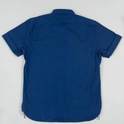 NEW ARRIVALS 3sixteen Short Sleeve Button Down Indigo Sashiko