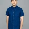 NEW ARRIVALS 3sixteen Short Sleeve Button Down Indigo Sashiko