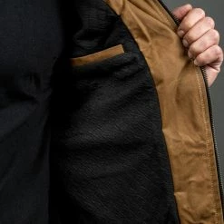 3sixteen Stadium Jacket Waxed Canvas Tan