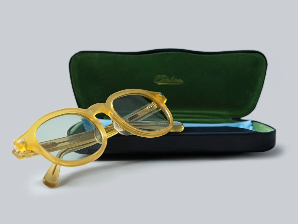 Calee Wellington Type Glasses Yellow/Green 12 Calee Wellington Type Glasses Yellow/Green