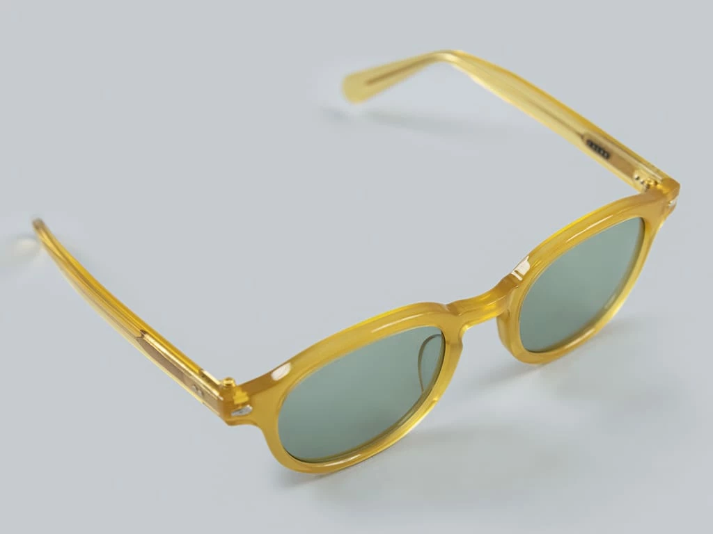 Calee Wellington Type Glasses Yellow/Green 7 Calee Wellington Type Glasses Yellow/Green