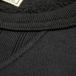 Loop & Weft Tompkins Knit V-Gusset Crewneck Sweatshirt Black