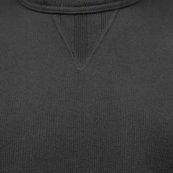 Loop & Weft Tompkins Knit V-Gusset Crewneck Sweatshirt Black