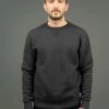 Loop & Weft Tompkins Knit V-Gusset Crewneck Sweatshirt Black