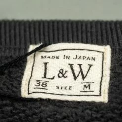 Loop & Weft Tompkins Knit V-Gusset Crewneck Sweatshirt Black