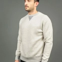 Loop & Weft Tompkins Knit V-Gusset Crewneck Sweatshirt Grey