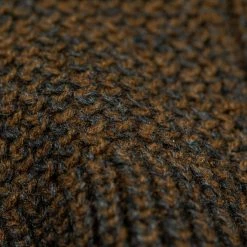 Loop & Weft Merino Super Lamb Switch Panel Crewneck Sweater Deep Clay Brown