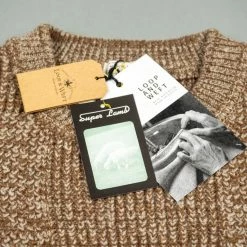 Loop & Weft Merino Super Lamb Switch Panel Crewneck Sweater Mix Brown