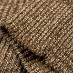 Loop & Weft Merino Super Lamb Switch Panel Crewneck Sweater Mix Brown