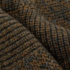 Loop & Weft Merino Super Lamb Switch Panel Crewneck Sweater Deep Clay Brown