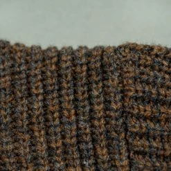 Loop & Weft Merino Super Lamb Switch Panel Crewneck Sweater Deep Clay Brown