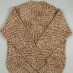 Loop & Weft Merino Super Lamb Switch Panel Crewneck Sweater Mix Brown