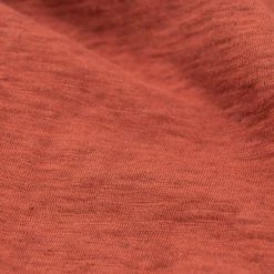 Loop & Weft Heather Slub Cotton Freedom Crewneck T-Shirt Old Brick