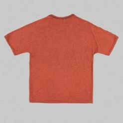 Loop & Weft Heather Slub Cotton Freedom Crewneck T-Shirt Old Brick