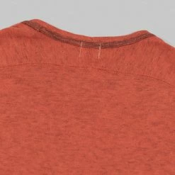 Loop & Weft Heather Slub Cotton Freedom Crewneck T-Shirt Old Brick