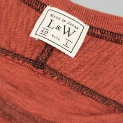 Loop & Weft Heather Slub Cotton Freedom Crewneck T-Shirt Old Brick