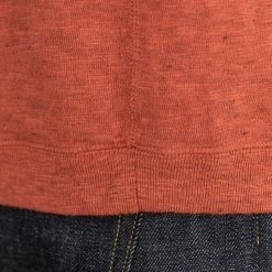 Loop & Weft Heather Slub Cotton Freedom Crewneck T-Shirt Old Brick