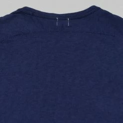 Loop & Weft Heather Slub Cotton Freedom Crewneck T-Shirt French Navy Blue