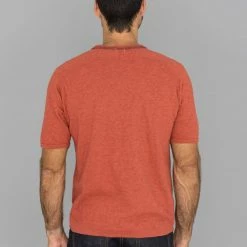 Loop & Weft Heather Slub Cotton Freedom Crewneck T-Shirt Old Brick