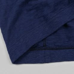 Loop & Weft Heather Slub Cotton Freedom Crewneck T-Shirt French Navy Blue