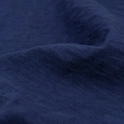 Loop & Weft Heather Slub Cotton Freedom Crewneck T-Shirt French Navy Blue