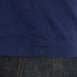 Loop & Weft Heather Slub Cotton Freedom Crewneck T-Shirt French Navy Blue