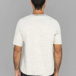 Loop & Weft Heather Slub Cotton Freedom Crewneck T-Shirt Heather Oatmeal