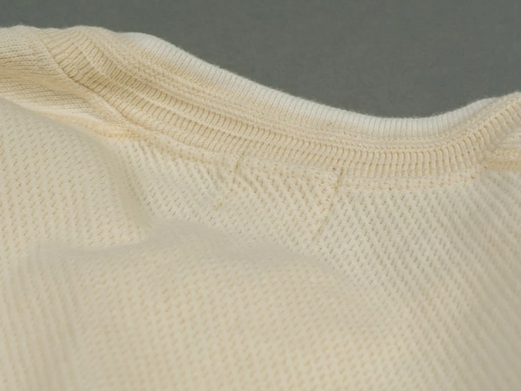 Loop & Weft Fine Aran Honeycomb Henley Neck Thermal Vintage Ivory 13 Loop & Weft Fine Aran Honeycomb Henley Neck Thermal Vintage Ivory