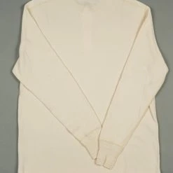 Loop & Weft Fine Aran Honeycomb Henley Neck Thermal Vintage Ivory 26 Loop & Weft Fine Aran Honeycomb Henley Neck Thermal Vintage Ivory