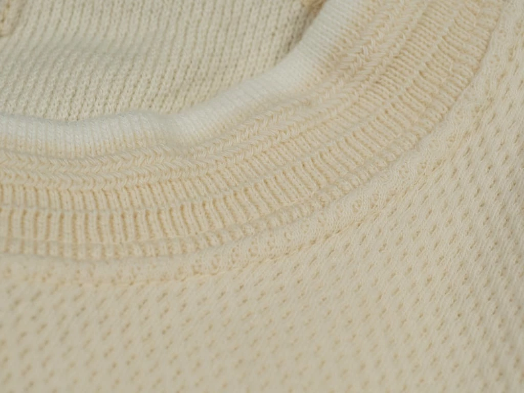 Loop & Weft Fine Aran Honeycomb Henley Neck Thermal Vintage Ivory 12 Loop & Weft Fine Aran Honeycomb Henley Neck Thermal Vintage Ivory
