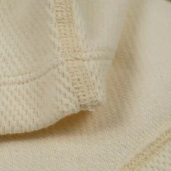 Loop & Weft Fine Aran Honeycomb Henley Neck Thermal Vintage Ivory 37 Loop & Weft Fine Aran Honeycomb Henley Neck Thermal Vintage Ivory