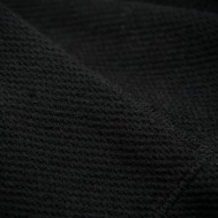 Loop & Weft Fine Aran Honeycomb Henley Neck Thermal Royal Black