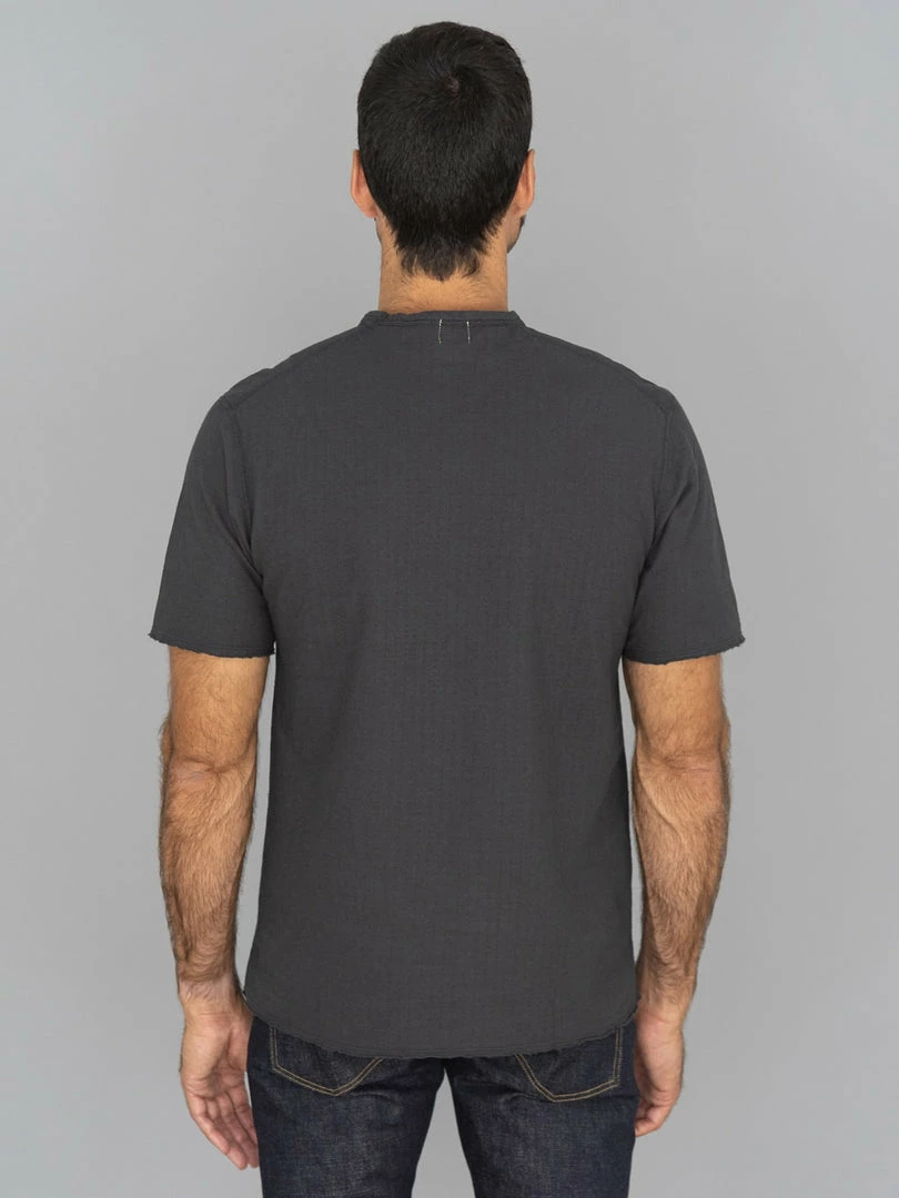 Loop & Weft Dual Layered Knit Raw Edge Pocket Crewneck T-Shirt Antique Black NEW ARRIVALS 4 Loop & Weft Dual Layered Knit Raw Edge Pocket Crewneck T-Shirt Antique Black NEW ARRIVALS