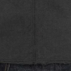 Loop & Weft Dual Layered Knit Raw Edge Crewneck T-Shirt Antique Black NEW ARRIVALS