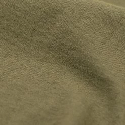 Loop & Weft Dual Layered Knit Raw Edge Pocket Crewneck T-Shirt Army Olive