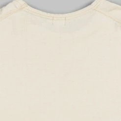 NEW ARRIVALS Loop & Weft Dual Layered Knit Raw Edge Crewneck T-Shirt Vintage Ivory