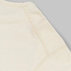 Loop & Weft Dual Layered Knit Raw Edge Pocket Crewneck T-Shirt Vintage Ivory NEW ARRIVALS