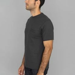 Loop & Weft Dual Layered Knit Raw Edge Pocket Crewneck T-Shirt Antique Black NEW ARRIVALS 20 Loop & Weft Dual Layered Knit Raw Edge Pocket Crewneck T-Shirt Antique Black NEW ARRIVALS
