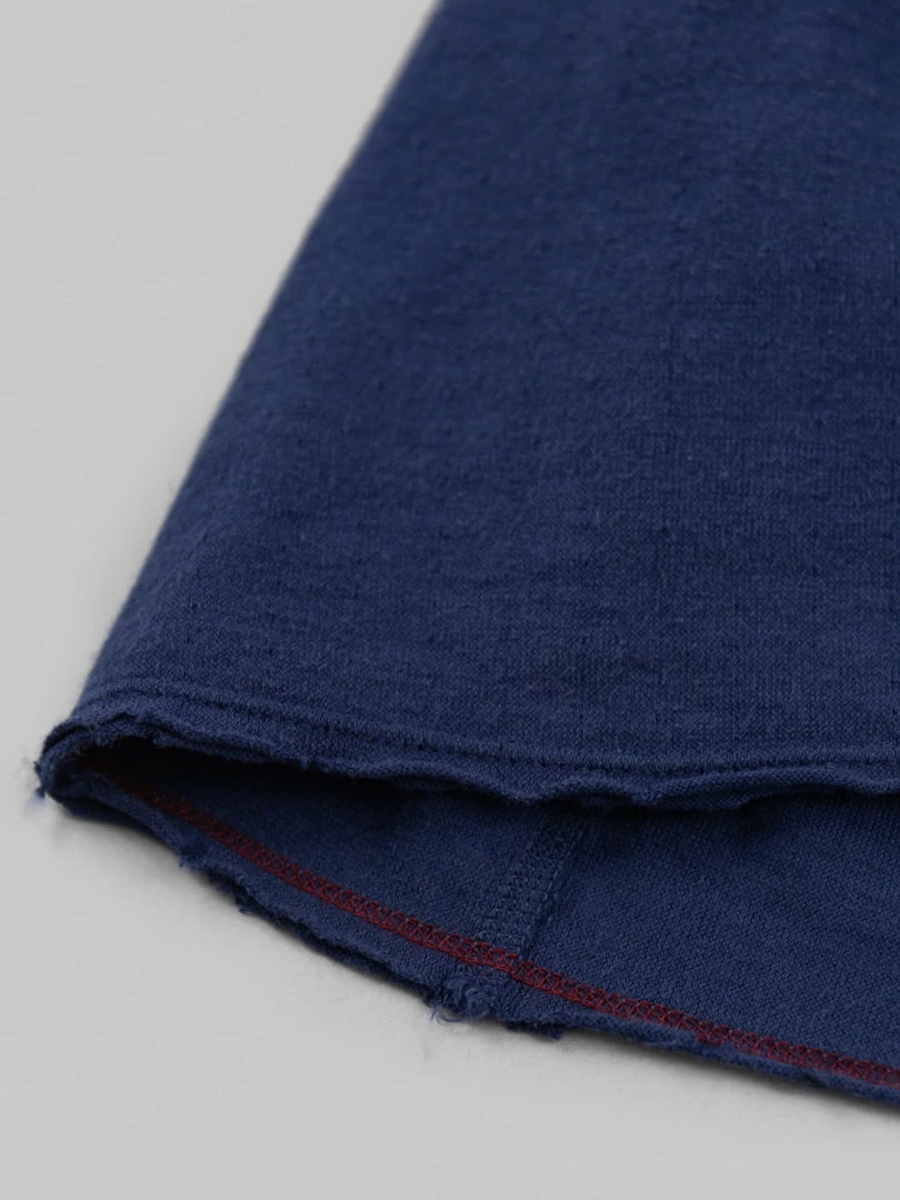 Loop & Weft Dual Layered Knit Raw Edge Pocket Crewneck T-Shirt French Navy Blue 17 Loop & Weft Dual Layered Knit Raw Edge Pocket Crewneck T-Shirt French Navy Blue