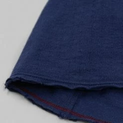 Loop & Weft Dual Layered Knit Raw Edge Crewneck T-Shirt French Navy Blue NEW ARRIVALS