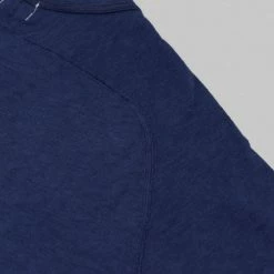 Loop & Weft Dual Layered Knit Raw Edge Pocket Crewneck T-Shirt French Navy Blue 33 Loop & Weft Dual Layered Knit Raw Edge Pocket Crewneck T-Shirt French Navy Blue
