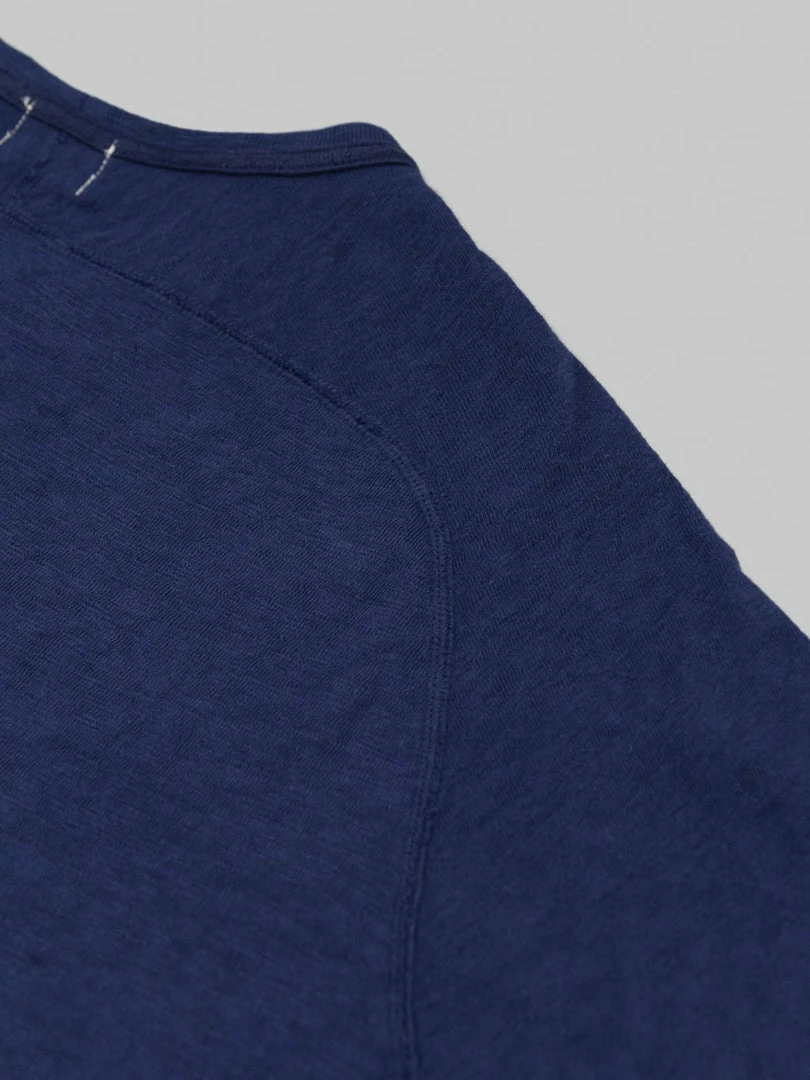 Loop & Weft Dual Layered Knit Raw Edge Pocket Crewneck T-Shirt French Navy Blue 18 Loop & Weft Dual Layered Knit Raw Edge Pocket Crewneck T-Shirt French Navy Blue