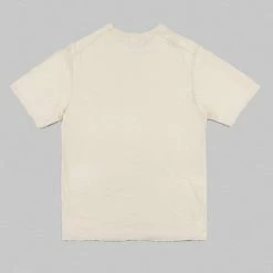 Loop & Weft Dual Layered Knit Raw Edge Pocket Crewneck T-Shirt Vintage Ivory NEW ARRIVALS
