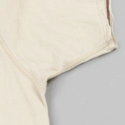 Loop & Weft Dual Layered Knit Raw Edge Pocket Crewneck T-Shirt Vintage Ivory NEW ARRIVALS